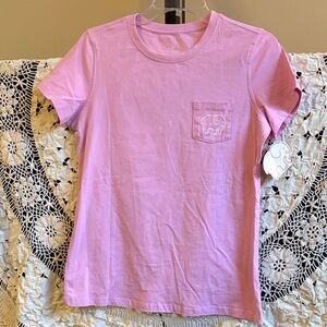 Ivory Ella Pink Elephant Pocket T-Shirt Size Small NWT